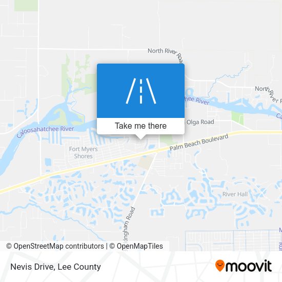 Mapa de Nevis Drive