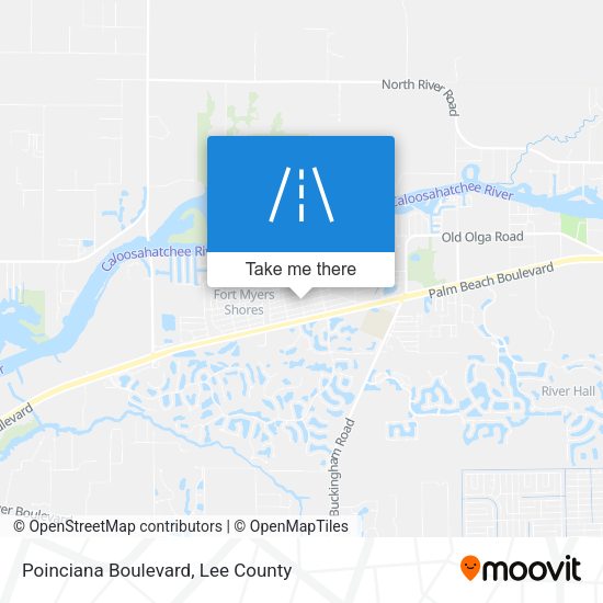 Poinciana Boulevard map