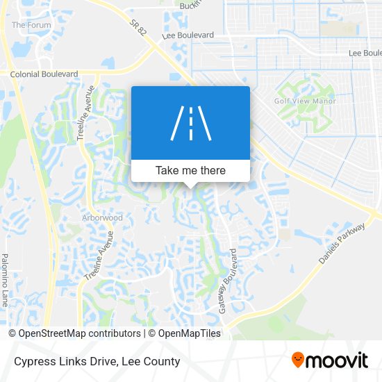 Mapa de Cypress Links Drive