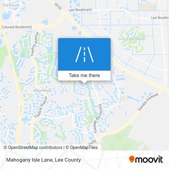 Mahogany Isle Lane map
