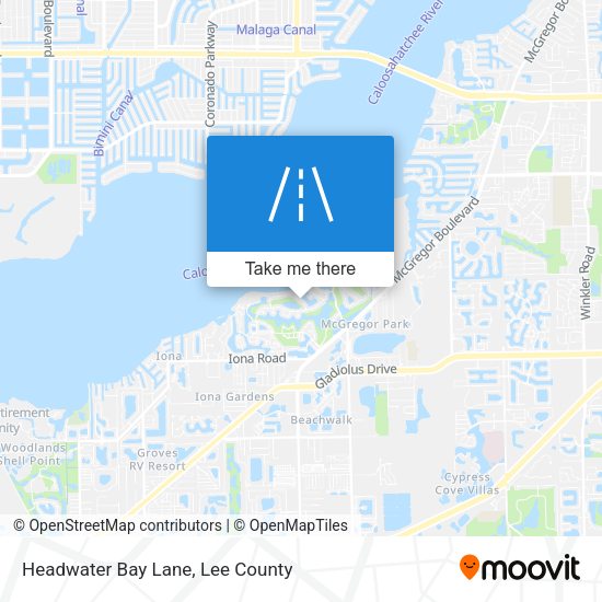 Headwater Bay Lane map