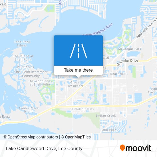 Lake Candlewood Drive map