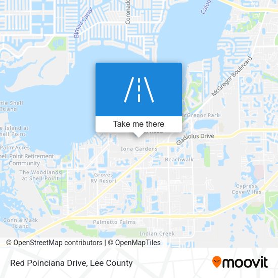 Red Poinciana Drive map