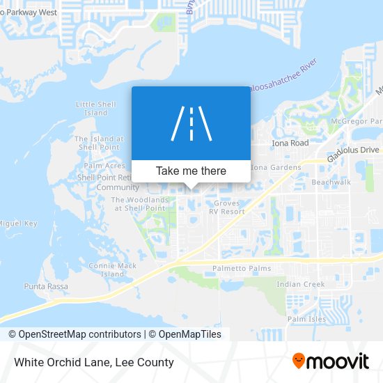 White Orchid Lane map