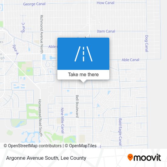 Argonne Avenue South map