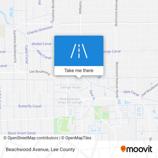 Beachwood Avenue map