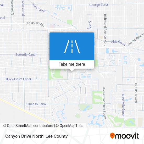 Canyon Drive North map