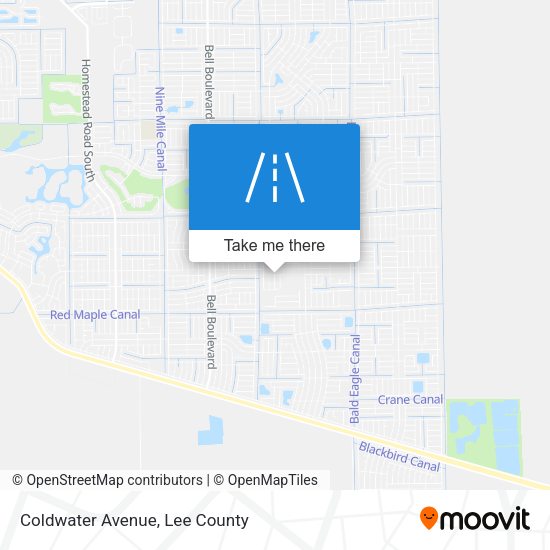 Coldwater Avenue map