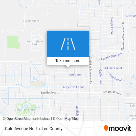 Cole Avenue North map