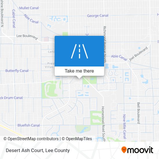 Desert Ash Court map