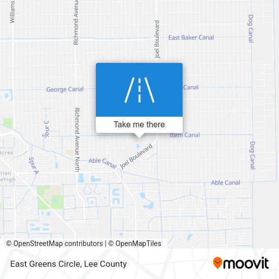 Mapa de East Greens Circle