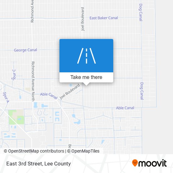 East 3rd Street map