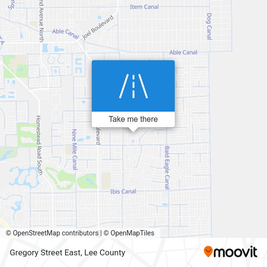 Gregory Street East map