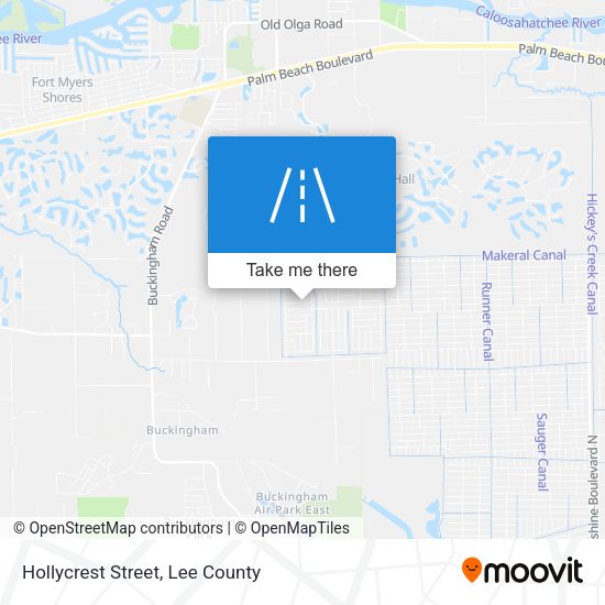 Hollycrest Street map