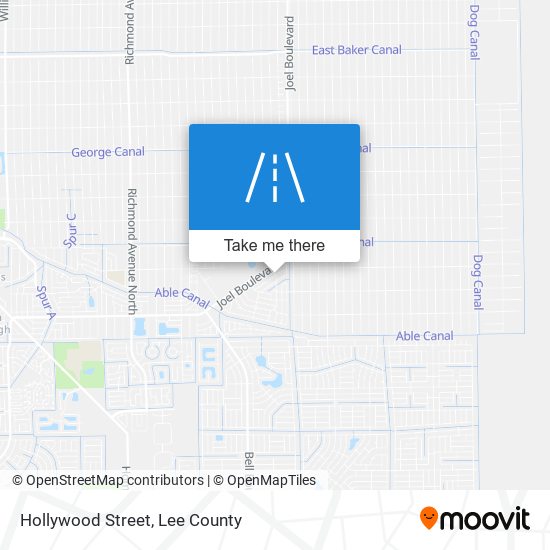 Mapa de Hollywood Street