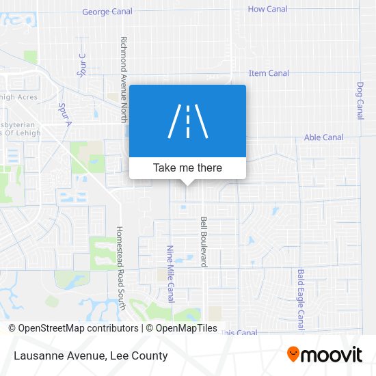 Lausanne Avenue map