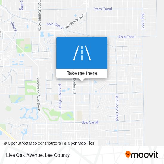 Live Oak Avenue map