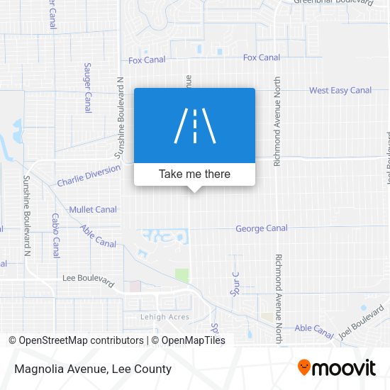 Magnolia Avenue map