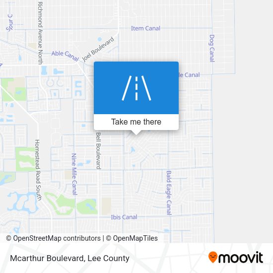Mcarthur Boulevard map
