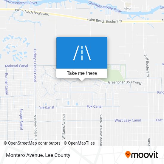 Mapa de Montero Avenue
