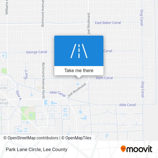 Park Lane Circle map