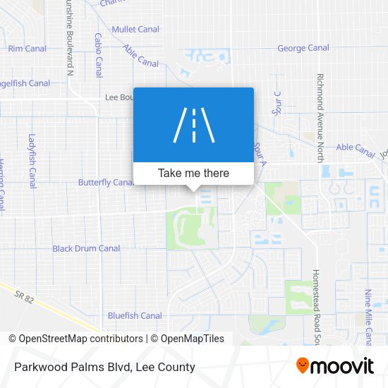 Parkwood Palms Blvd map
