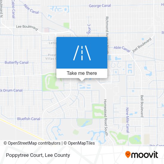 Poppytree Court map