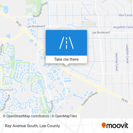 Ray Avenue South map