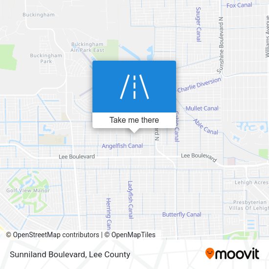 Sunniland Boulevard map