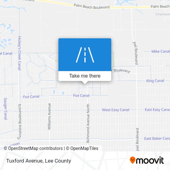 Tuxford Avenue map