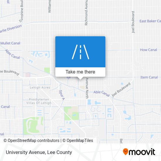University Avenue map