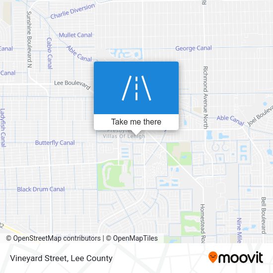 Vineyard Street map