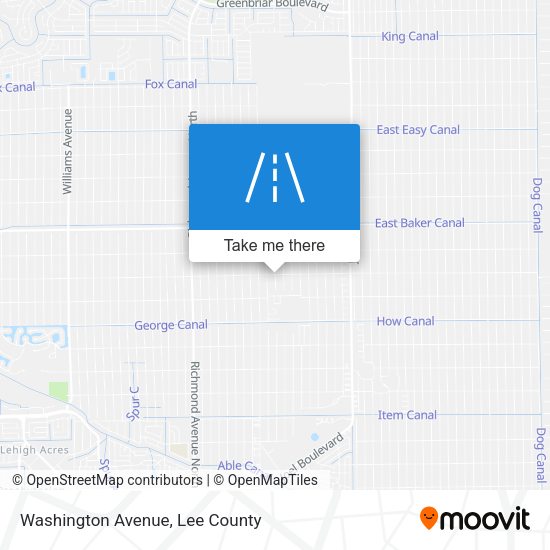 Mapa de Washington Avenue