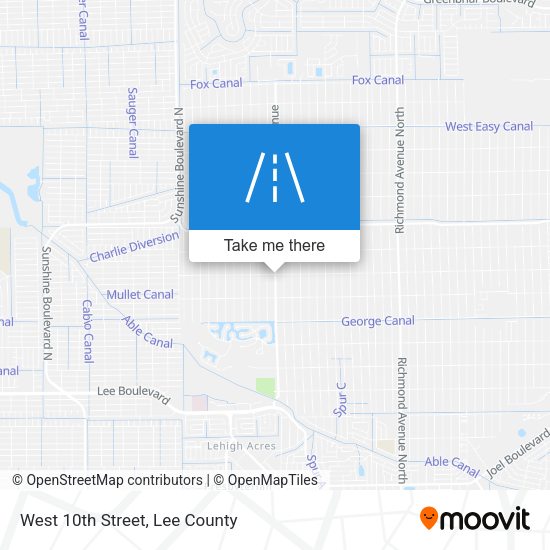 West 10th Street map