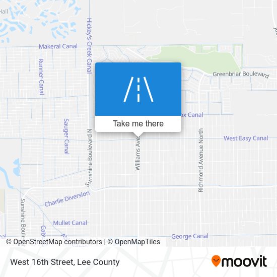 West 16th Street map