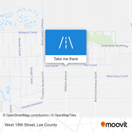 West 18th Street map