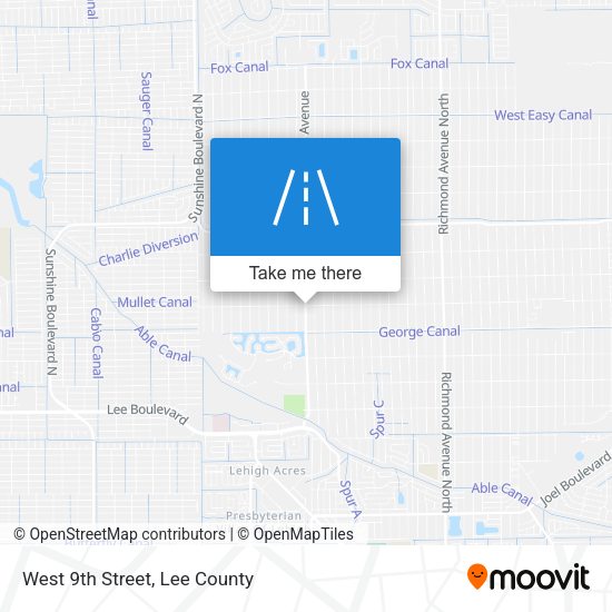 West 9th Street map