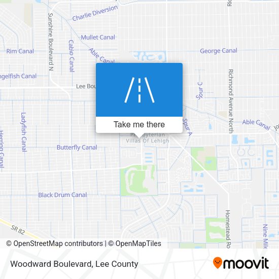 Woodward Boulevard map