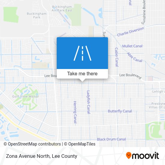 Zona Avenue North map
