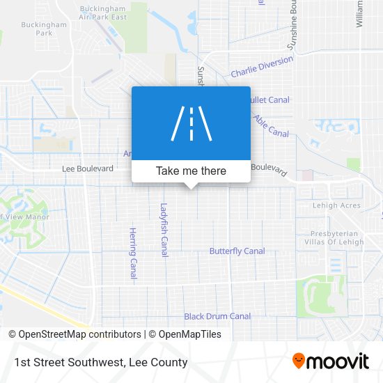 1st Street Southwest map