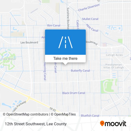 12th Street Southwest map