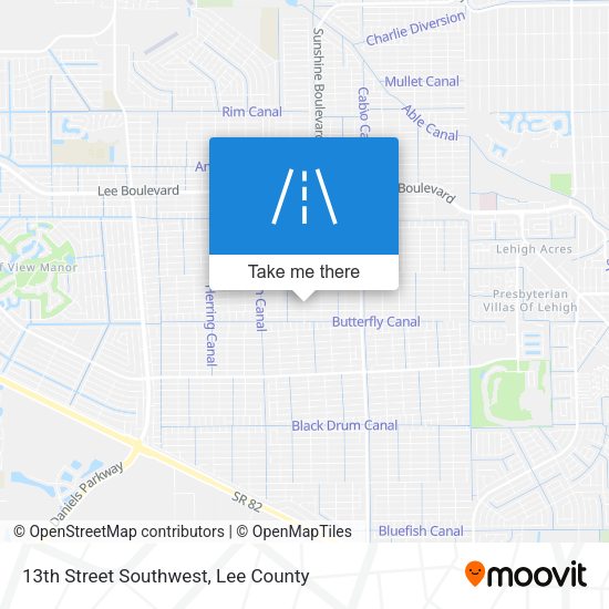 13th Street Southwest map