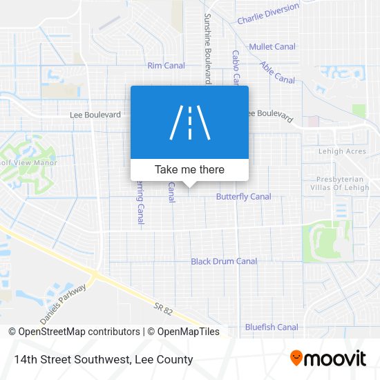 14th Street Southwest map