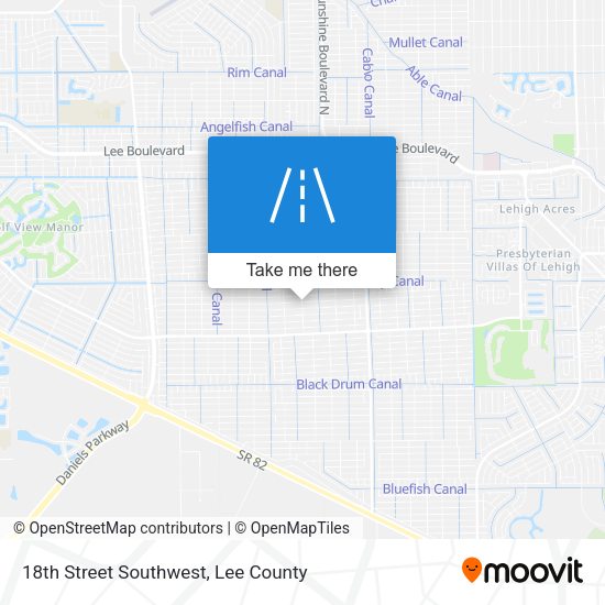 18th Street Southwest map