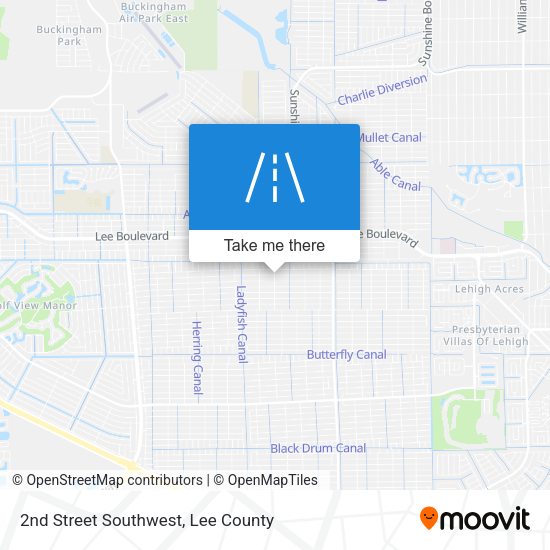 2nd Street Southwest map