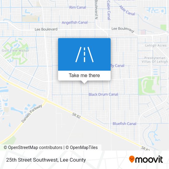 25th Street Southwest map