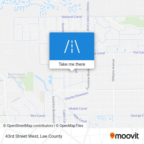43rd Street West map