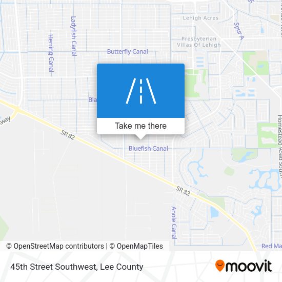 45th Street Southwest map