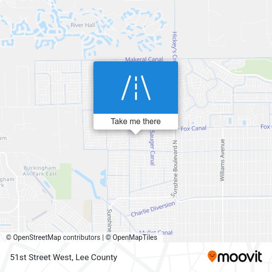 51st Street West map