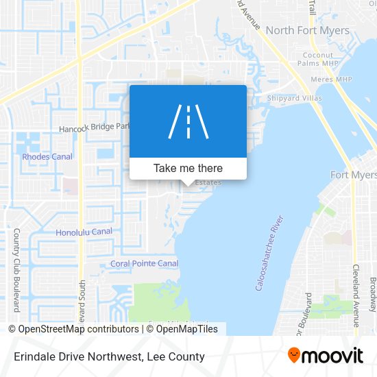 Erindale Drive Northwest map
